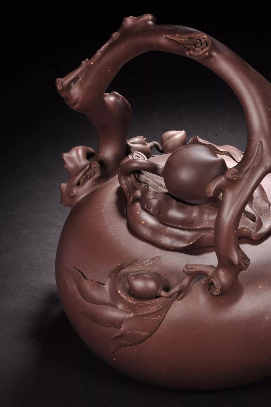 10種最美花器提梁壺，精美別致雕花紫砂壺!